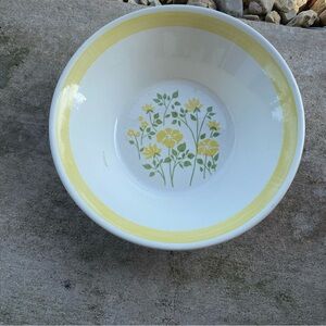 Royal China by Jeannette Floral Yellow and Green Ceramic Bowl